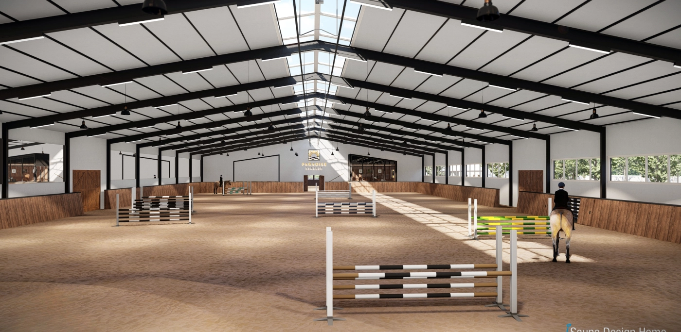 interiérový dizajn jazdeckého areálu
