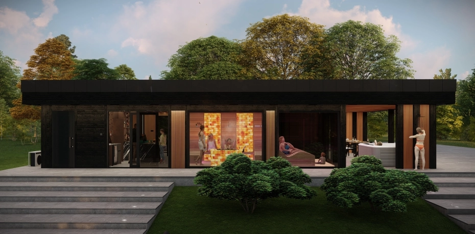 Soukromý rodinný wellness a obytný dům v naturalistickém stylu