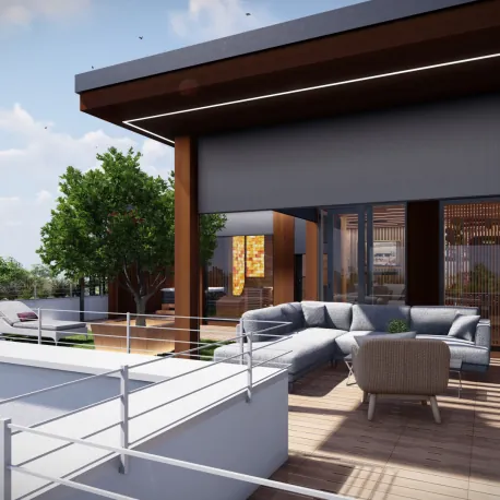 Unikátní penthouse sauna wellness terasa 
