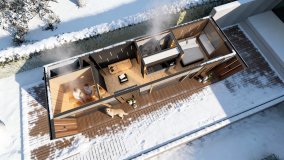 Tiny house, prémiový wellness únik so saunou