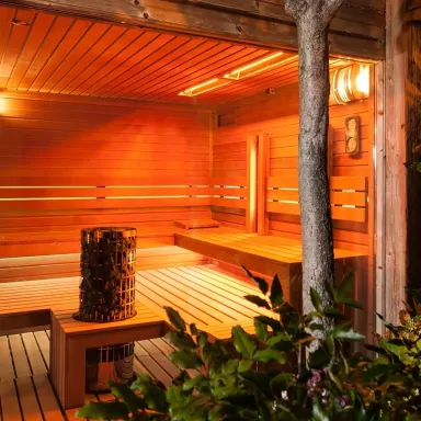 Exteriérová fínska sauna Exteriérová fínska sauna