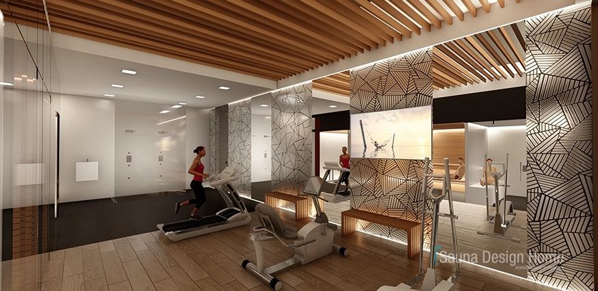 Interiérový design wellness sauny