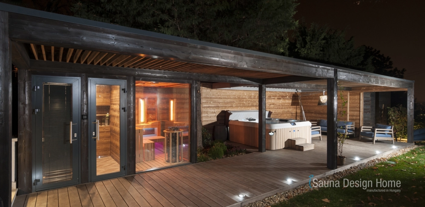 Kombinovaný sauna dům a wellness